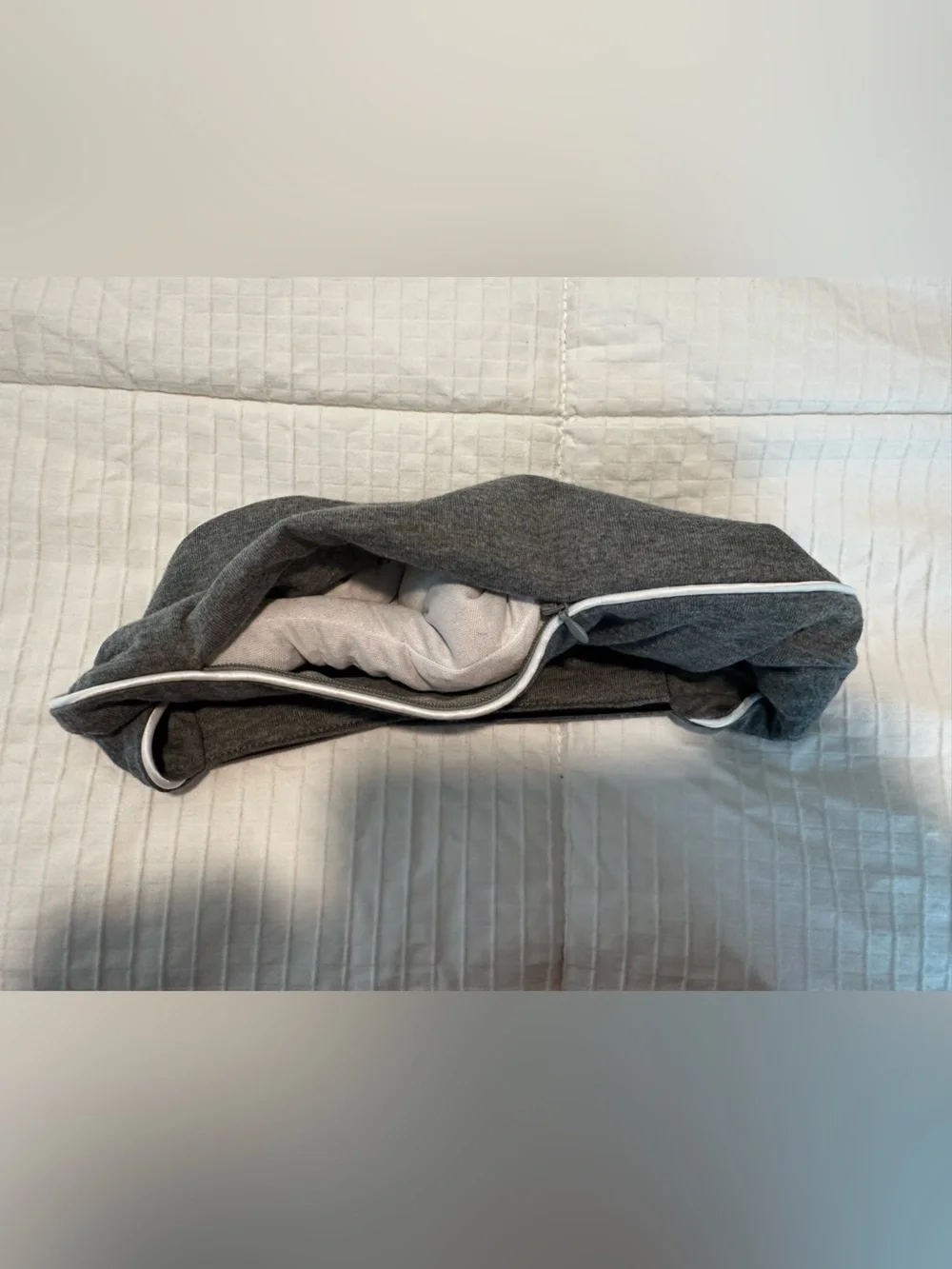 Weighted Comfort Gray Sleep Mask with Adjustable Band